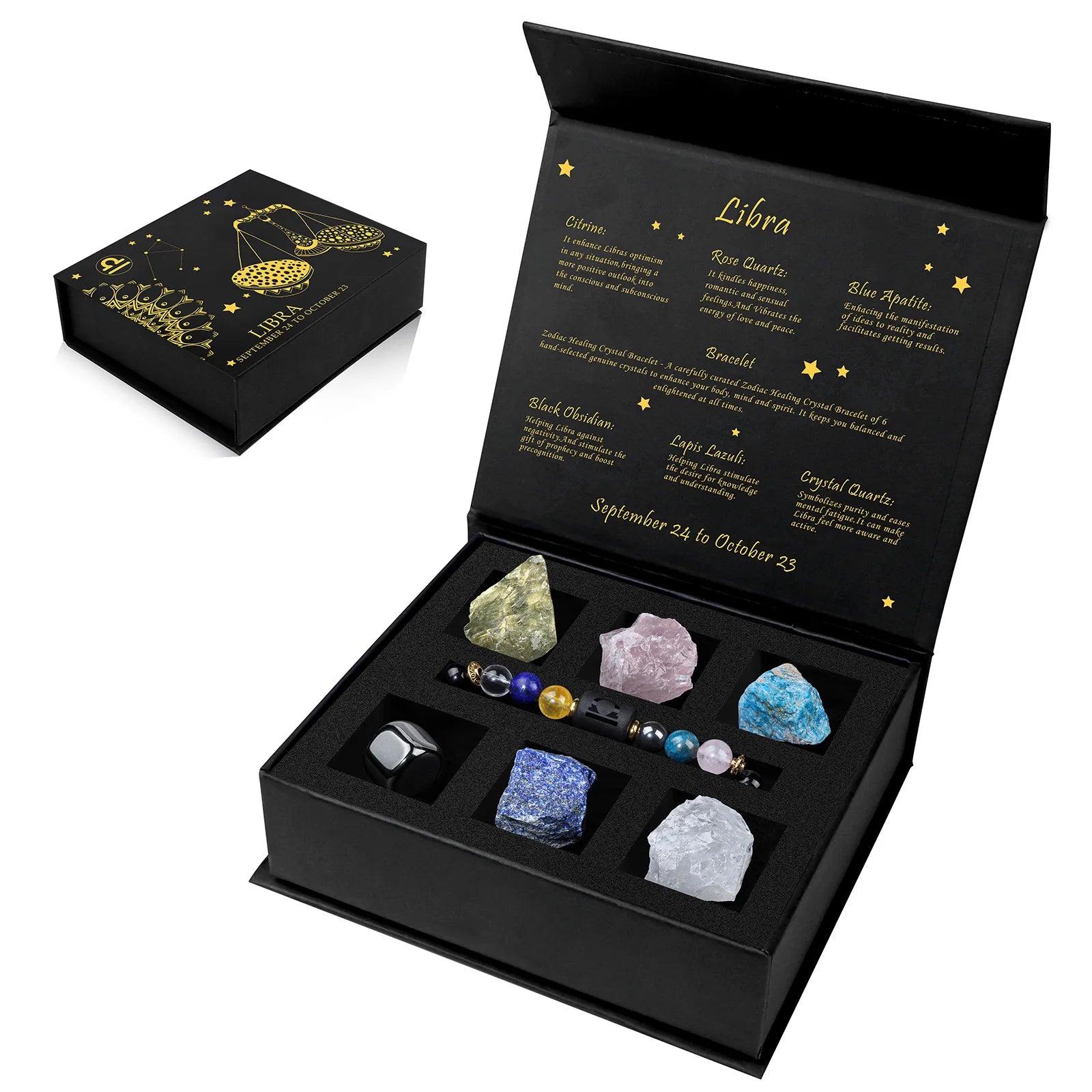 Zodiac Crystal Gift Box + Bracelet