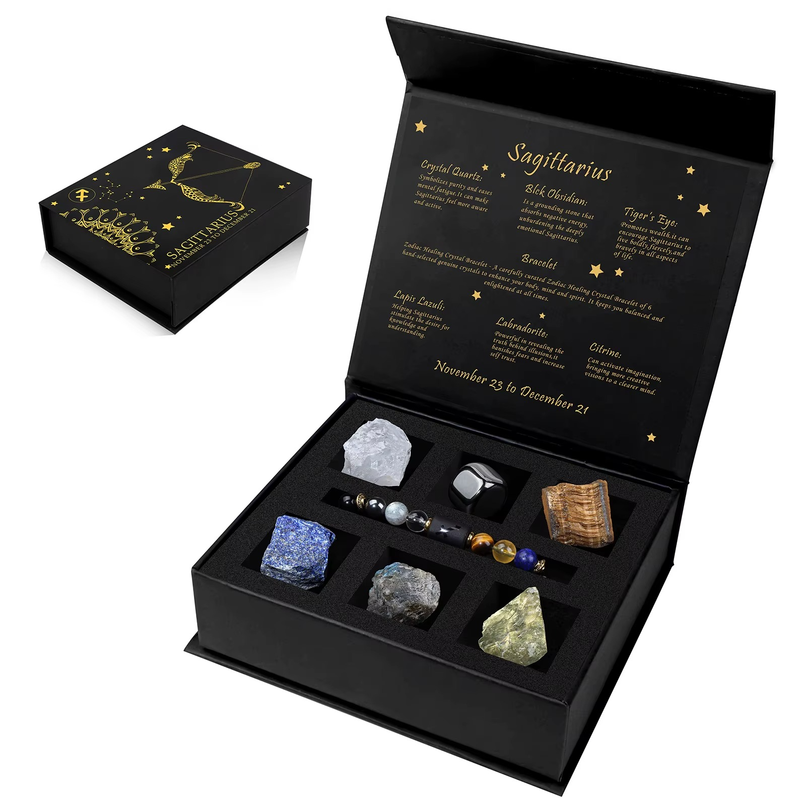 Zodiac Crystal Gift Box + Bracelet