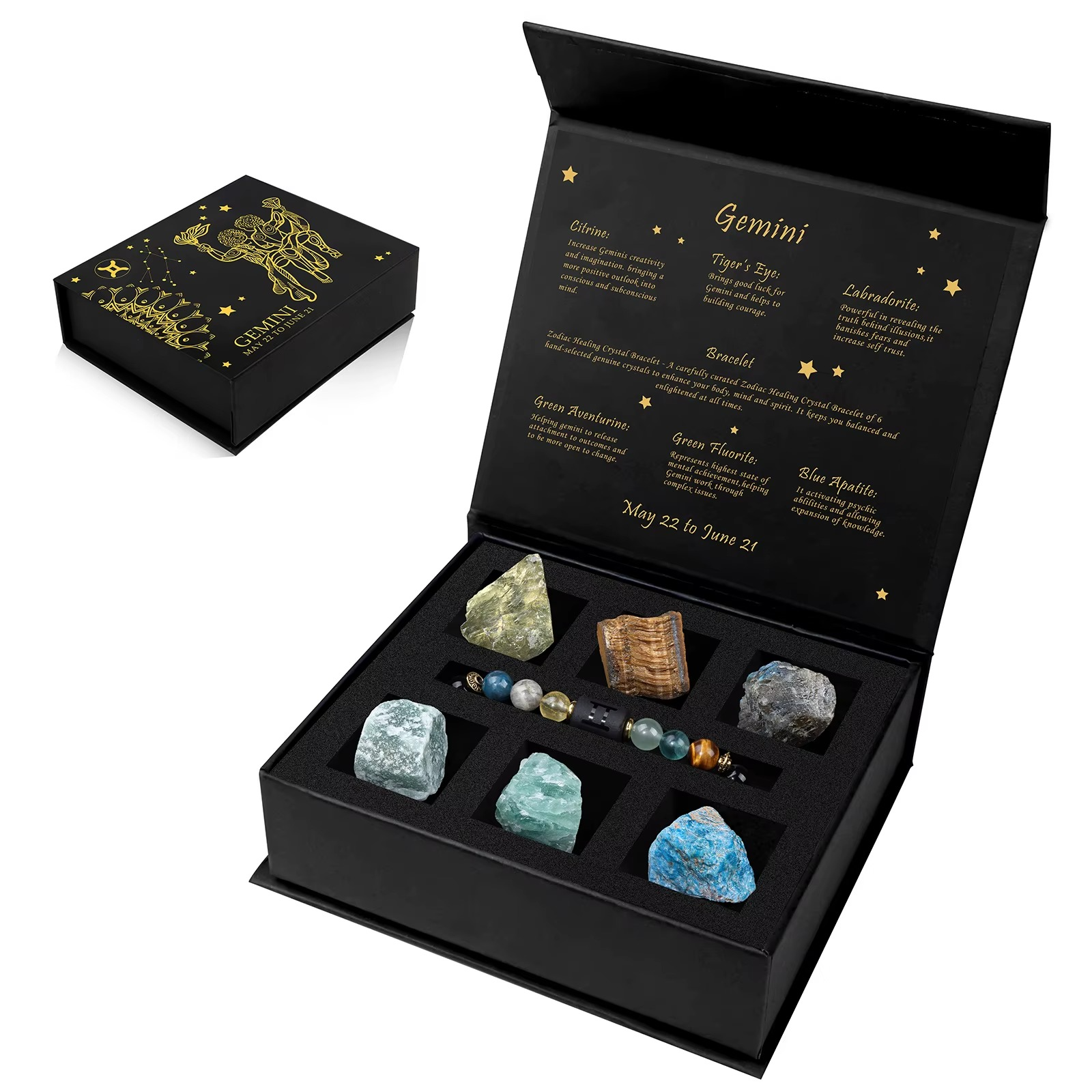 Zodiac Crystal Gift Box + Bracelet
